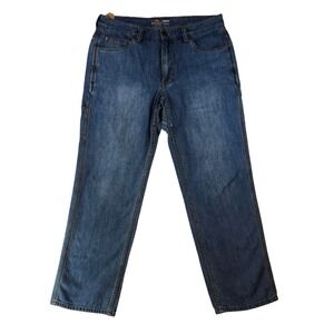 Ridgecut Carpenter Jeans Mens 36x32 Blue Good Straight Leg Utility Workwear